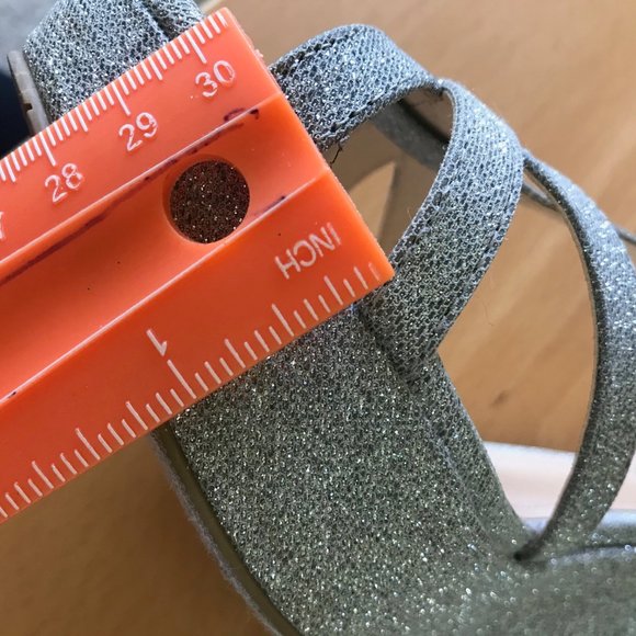 Touch of Nina Silver Sparkle Wedges - Picture 8 of 8